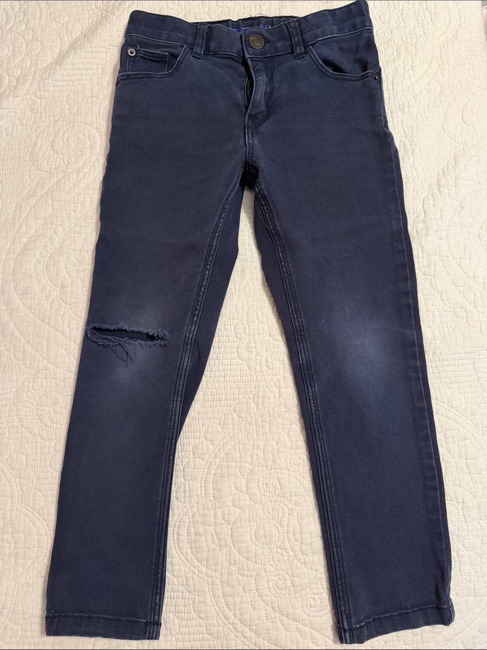 H&M Navy Blue Kids Jeans with Knee Rip